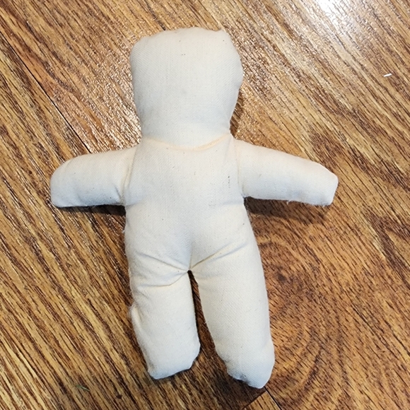 Set of 3 Vintage Unfinished Muslin Fabric Mini Plush Ragg Dolls 5" - Picture 2 of 6